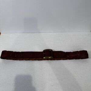 Lauren Ralph Lauren Woven Leather Western Boho Belt Women's Large